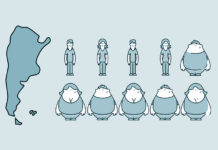 En Argentina hay más sobrepeso y menos consumo de tabaco.